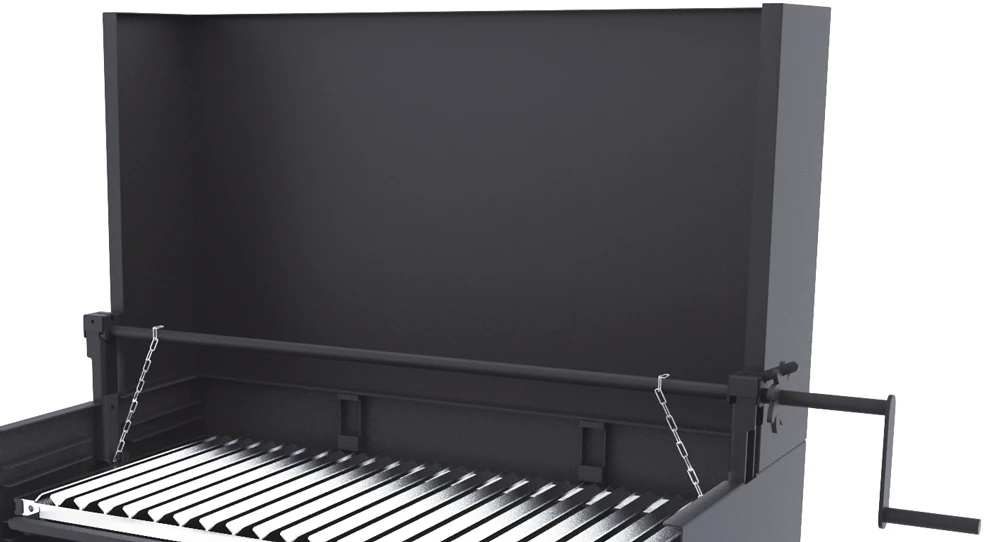 Barbacoa Carbón Y Leña 80 Cm Con Paravaientos Y Elevador 2 Barbacoa Carbón Y Leña 80 Cm Con Paravaientos Y Elevador - Imagen 2