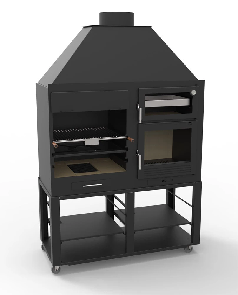 Barbacoa Argentina 140 Cm. Con Horno Y Estantes 1 Barbacoa Argentina 140 Cm. Con Horno Y Estantes