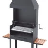 Barbacoa Carbón Y Leña 60 Cm Con Chimenea, Elevador Y Carro