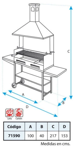 Barbacoa Chimenea Todo Metal Extra Grande -Napoleonr Ventas Barbacoa Chimenea Todo Metal Extra Grande 3
