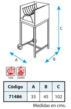 Leñero Con Carro Para Barbacoa Argentina -Napoleonr Ventas Barbacoa Lenero con Ladrillo Refractario 4