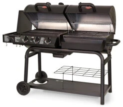 Barbacoa Duo De Gas Y De Carbón -Napoleonr Ventas Barbacoa duo gas carbon char griller 7