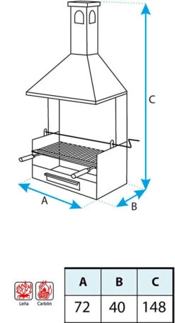 Cajon Barbacoa Con Chimenea Grande -Napoleonr Ventas Cajon Barbacoa con Chimenea grande 2