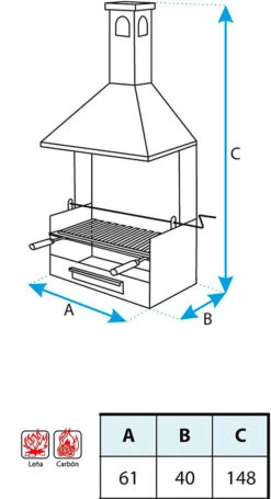 Cajon Barbacoa Con Chimenea Pequeño 5 Cajon Barbacoa Con Chimenea Pequeño -Napoleonr Ventas Cajon Barbacoa con Chimenea pequeno 2