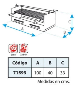 Cajon Con Elevador Y Parrilla Inox. Extra Grande -Napoleonr Ventas Cajon con Elevador y Parrilla Inox Extra Grande 3