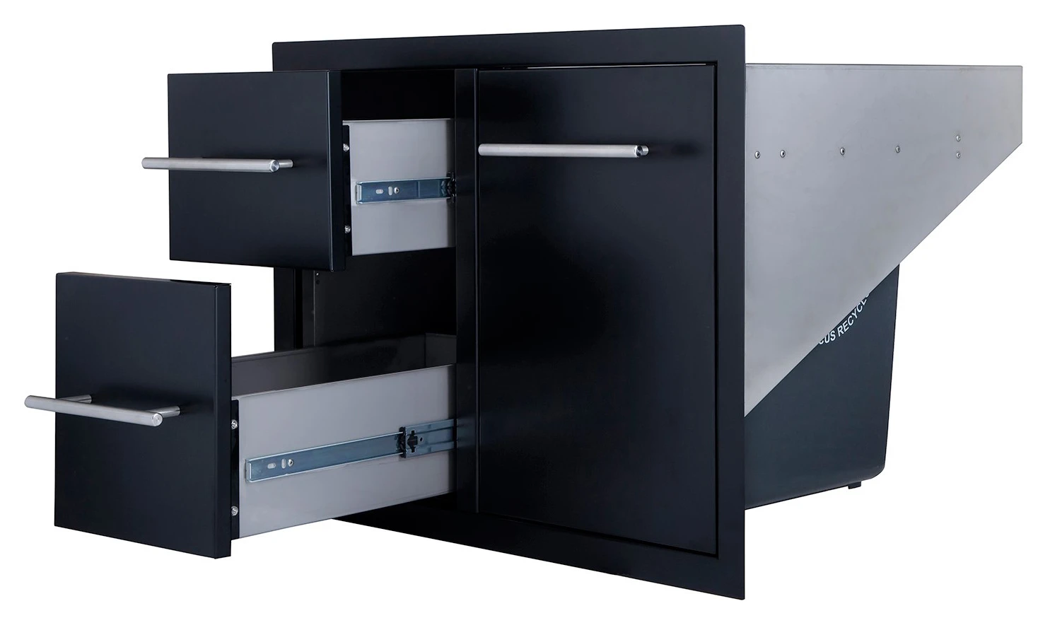 Cajonera Doble + Cajón Cubo Basura Negro 3 Cajonera Doble + Cajón Cubo Basura Negro - Imagen 3