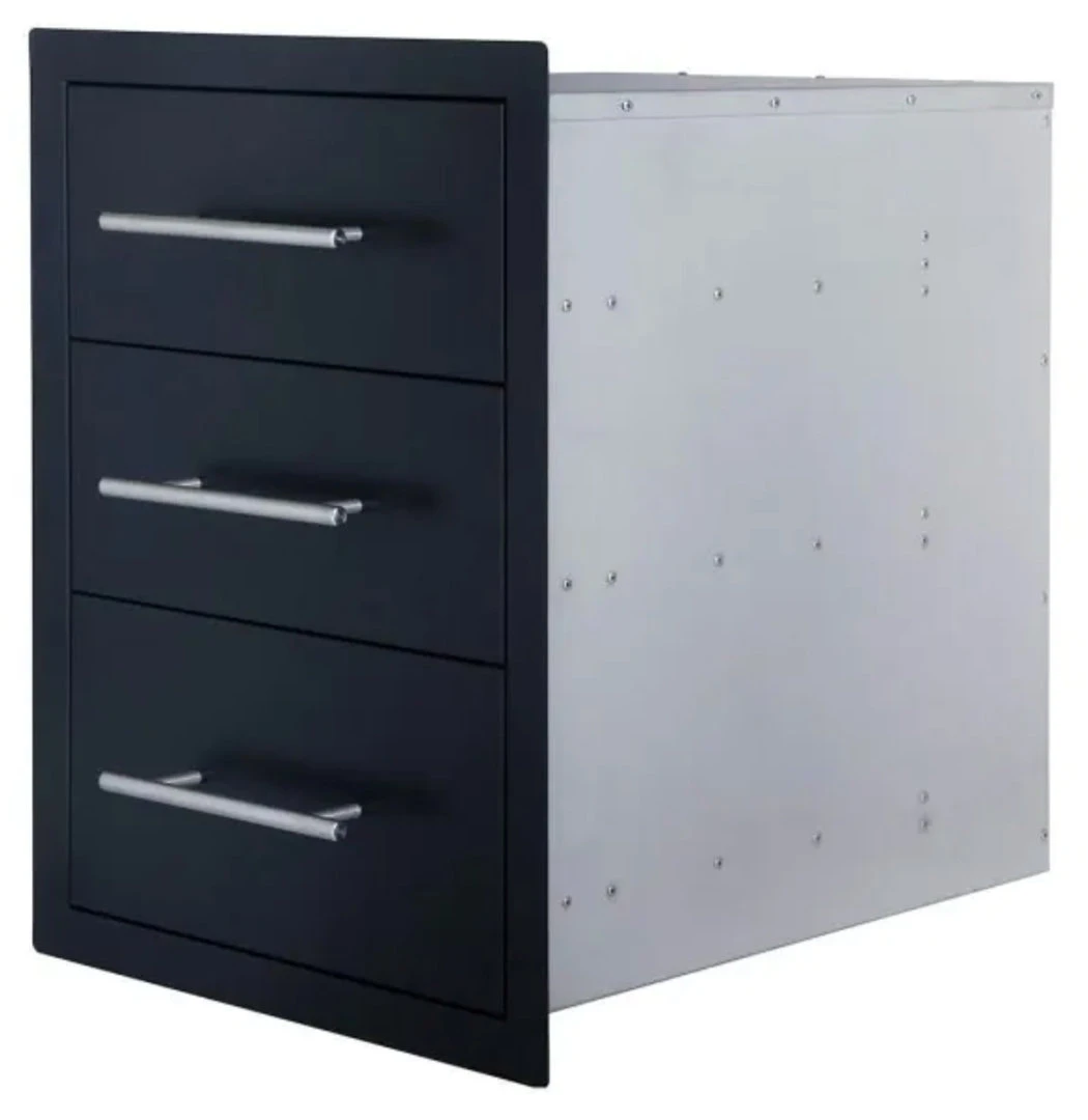 Cajonero Triple Alto Negro 2 Cajonero Triple Alto Negro - Imagen 2