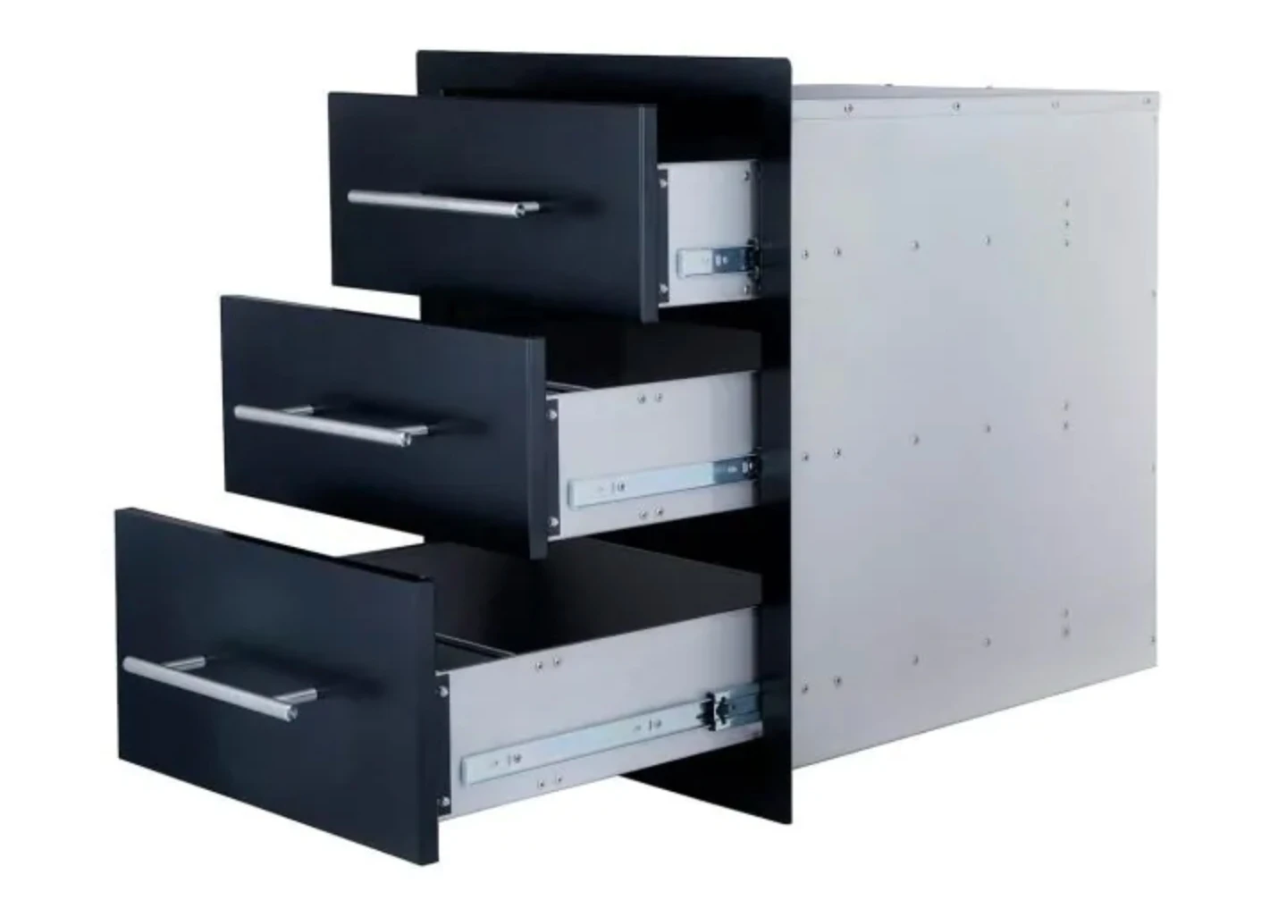Cajonero Triple Alto Negro 3 Cajonero Triple Alto Negro - Imagen 3