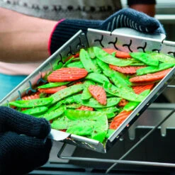 Weber Cesta Para Verduras De Acero Inoxidable Con Armazón -Napoleonr Ventas Cesta para Verduras de Acero Inoxidable con armazon 2