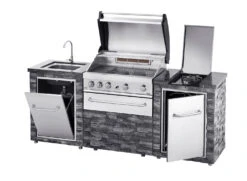 Cocina Exterior Acero Inoxidable Y Piedra Alicante -Napoleonr Ventas Cocina Exterior Acero Inoxidable y Piedra Alicante 4