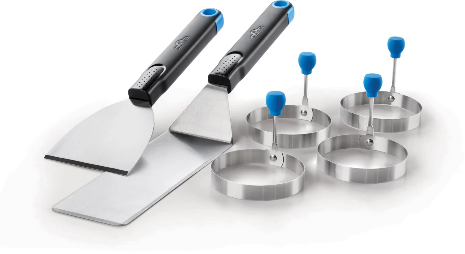 Napoleon Kit Desayuno Con 2 Espátulas Y 4 Anillos Para Huevos