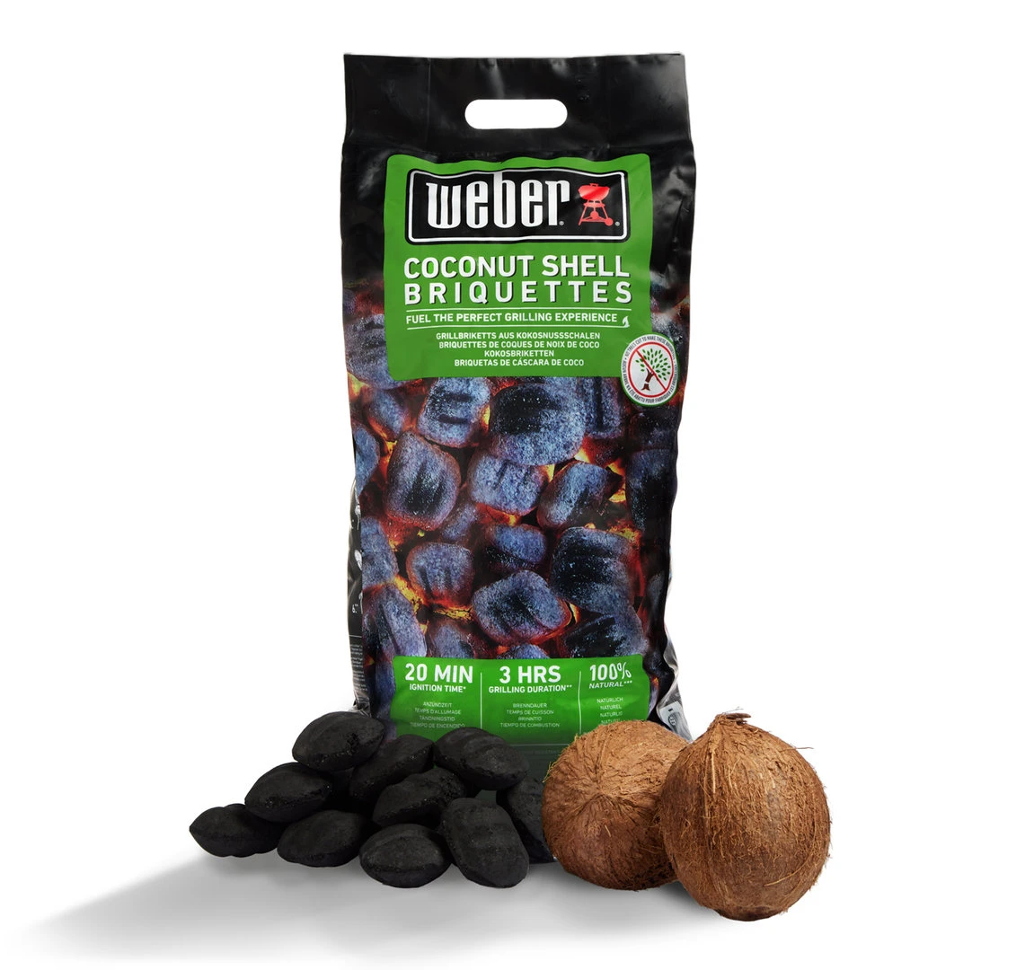 Weber Saco 4 Kg De Briquetas De Coco 4 Weber Saco 4 Kg De Briquetas De Coco - Imagen 4
